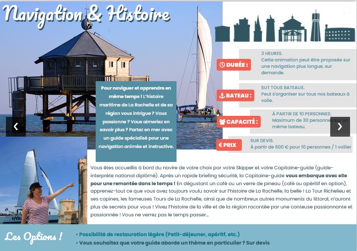 Navigation et histoire La Rochelle